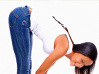 Playful phone sex girl bending over for bum fun